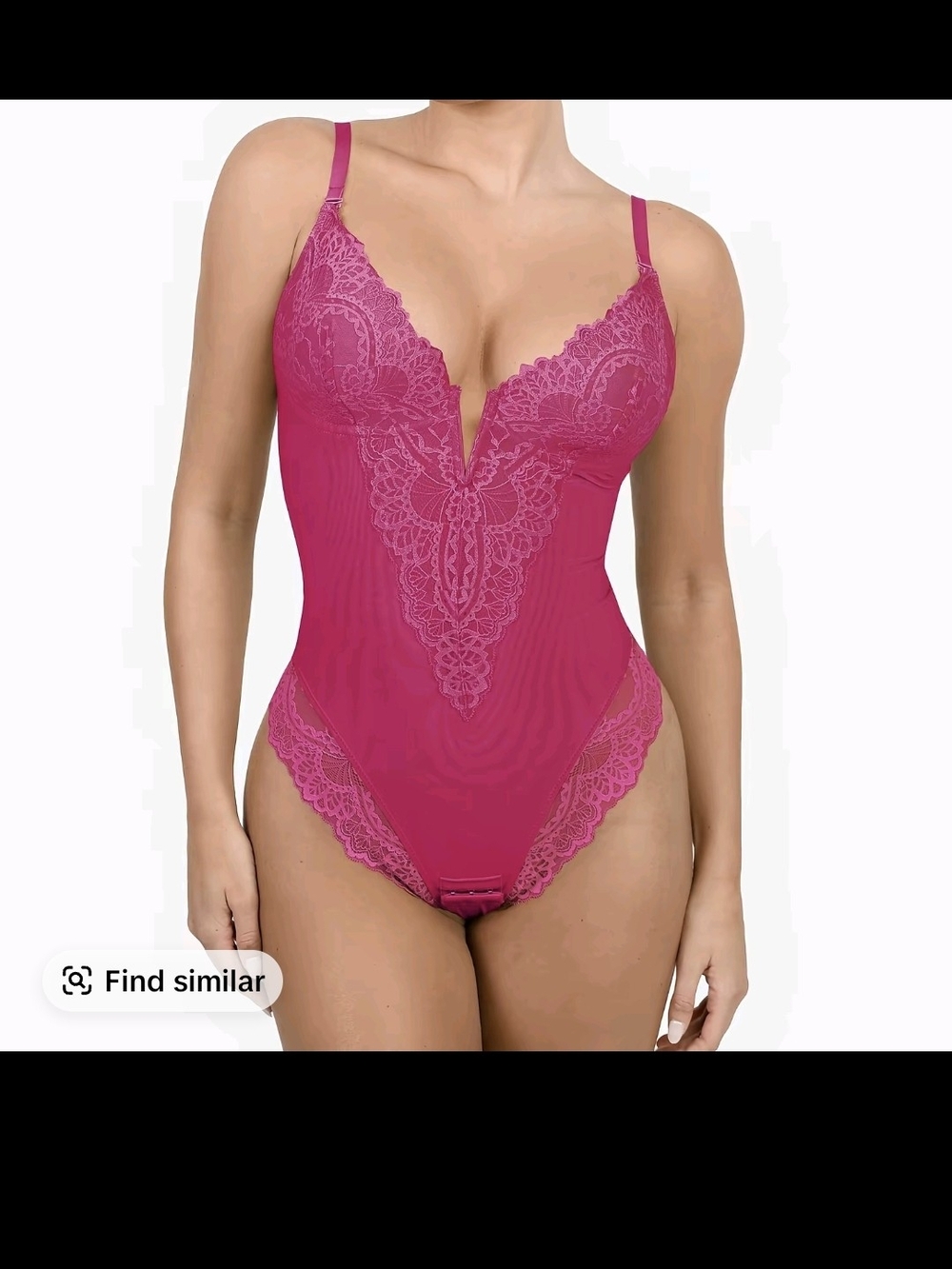 Poppilush Hot Pink Lace Bodysuit Size Xl Nwt